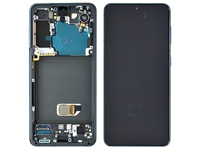[SGGS21DSO] Samsung Galaxy S21 Service Pack LCD + Touchscreen + Batteria + Tasti Laterali + Camera Frontale - Nero GH82 - 24545A