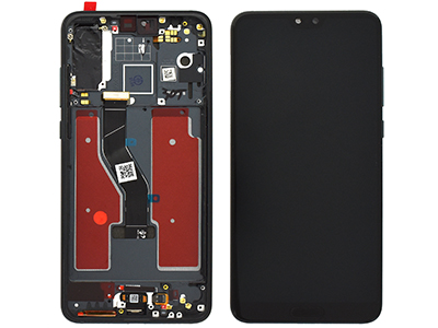 [HWHP2PDSO] Huawei P20 Pro Lcd + Touch screen + Frame + Tasti Laterali Nero- Compatibile
