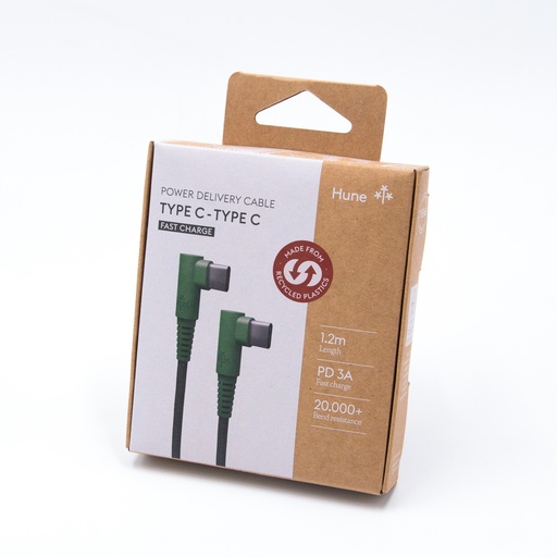 [7798397480477] Cavo Hune 90° Type-C - Type-C in tessuto 1.2 metri