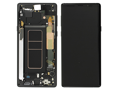 [SG00N9DSON] Samsung Galaxy Note 9 - Service Pack LCD + Touchscreen + Frame + Altoparlante + Vibrazione + Tasti Laterali Nero GH97 - 22269A