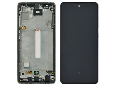 [SG0A52DSOB] Samsung Galaxy A52 - Service Pack LCD + Touchscreen + Frame + Tasti Laterali Awesome White GH82 - 25524D