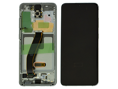 [SGS20DSOW] Samsung Galaxy S20 - Service Pack LCD + Touchscreen + Frame + Altoparlante Cloud White GH82 - 22123B