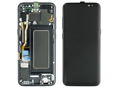 [SS8DPON] Samsung Galaxy S8 - Service Pack LCD + Touchscreen + Altoparlante + Tasti Laterali Nero GH97 - 20457A