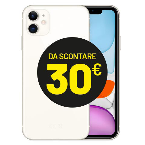 Apple iPhone 11 (64 GB) Bianco - Grado estetico: Buono - Batteria Nuova