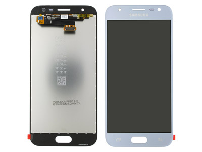 Samsung Galaxy J3 2017 LCD + Touchscreen Blue Silver  (ECOSTORE)