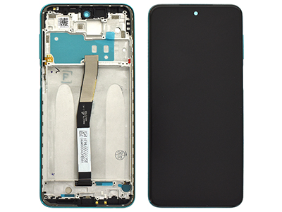Xiaomi Redmi Note 9 Pro Service Pack LCD + Touchscreen + Frame + Tasto Volume Tropical Green