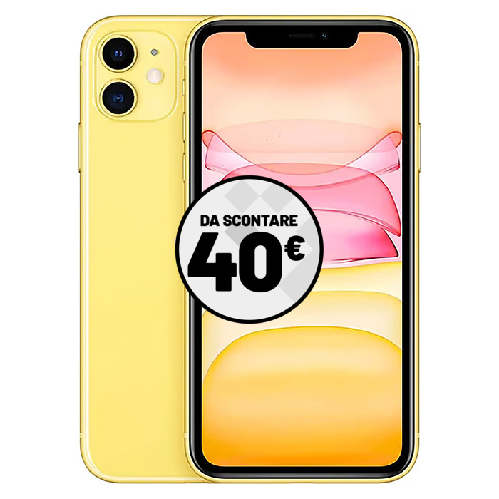 Apple iPhone 11 (128 GB) Giallo - Grado Estetico: Ottimo - Batteria Nuova