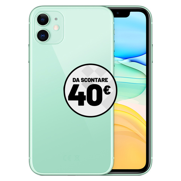 Apple iPhone 11 (128 GB) Verde - Grado Estetico: Ottimo - Batteria Nuova