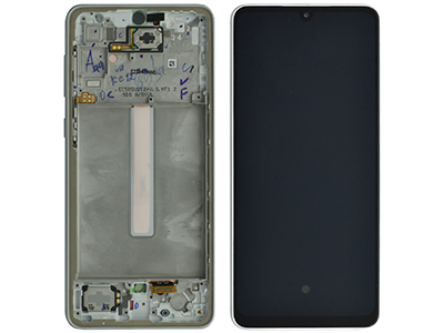 Samsung Galaxy A33 5G  LCD + Touchscreen + Frame + Tasti Laterali + Suoneria + Altoparlante Awesome White (ECOSTORE)