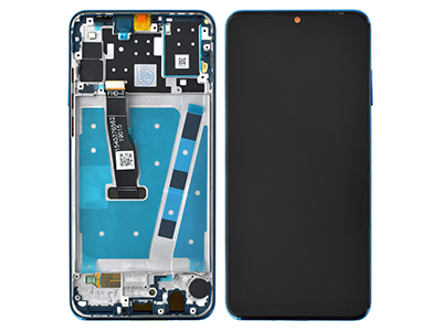 Huawei P30 Lite LCD + Touch screen + Frame + Tasti Laterali Peacock Blue "Versione Fotocamera 24MP" ( ECOSTORE)