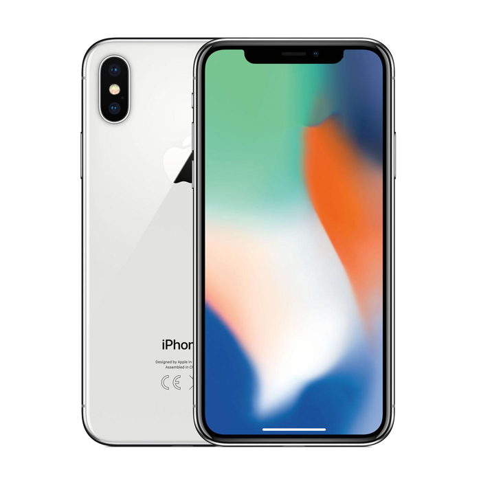 Apple iPhone X (64 GB) Argento - Grado Estetico: Buono - Batteria Nuova