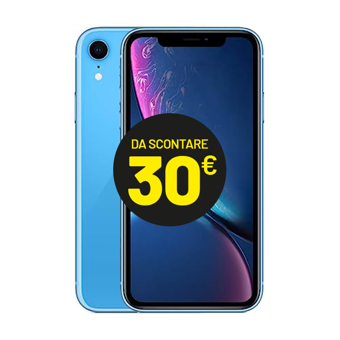 Apple iPhone XR (128 GB) Azzurro - Grado Estetico: Buono - Batteria Nuova