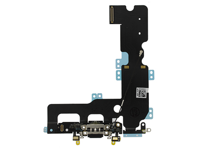 Apple iPhone 7 Plus Flat Cable + Connettore di Ricarica + Microfono Nero (No Logo) (ECOSTORE)