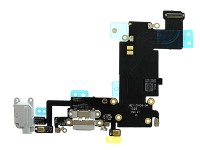 Apple iPhone 6S Plus Flat Cable + Jack Audio + Connettore di Ricarica + Microfono Grigio Chiaro (No Logo) (ECOSTORE)