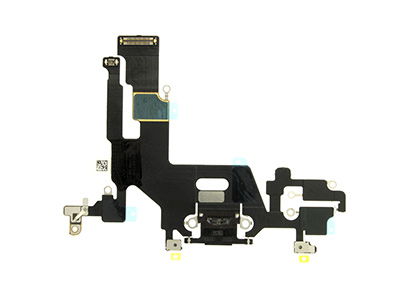 Apple iPhone 11 Flat Cable + Connettore di Ricarica + Microfono Nero No Logo