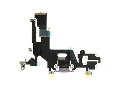 Apple iPhone 11 Flat Cable + Connettore di Ricarica + Microfono Viola No Logo (ECOSTORE)
