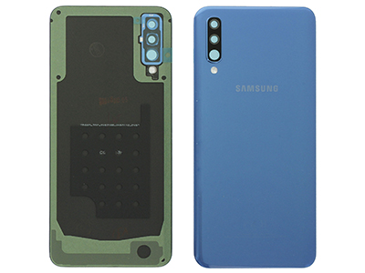 Samsung Galaxy A50 Cover Batteria + Vetrino Camera + Adesivi Blu (ECOSTORE)
