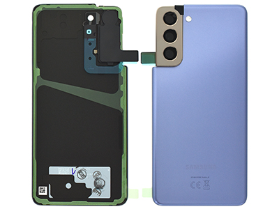 Samsung Galaxy S21 Cover Batteria + Vetrino Camera + Adesivi Phantom Violet (ECOSTORE)