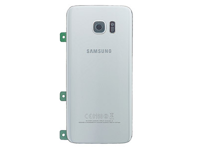 Samsung Galaxy S7 Edge Guscio Batteria + Vetrino Camera + Vetrino Flash Silver (ECOSTORE)