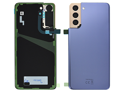 Samsung Galaxy S21 Plus Cover Batteria + Vetrino Camera + Adesivi Phantom Violet (ECOSTORE)