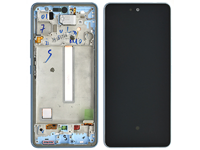 Samsung Galaxy A53 LCD + Touchscreen + Frame + Tasti Laterali + Altoparlante Awesome Blue (ECOSTORE)