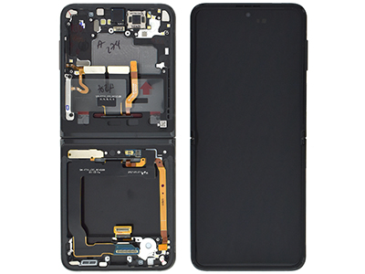 Samsung Galaxy Z Flip 3 LCD + Touchscreen + Frame + Camera Frontale + Altoparlante Phantom Black (ECOSTORE)