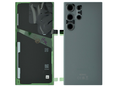 Samsung Galaxy S23 Ultra Cover Batteria + Vetrino Camera + Adesivi Graphite (ECOSTORE)