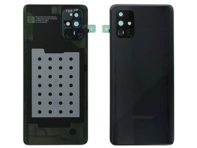 Samsung Galaxy A71 Cover Batteria + Vetrino Camera + Adesivi Prism Crush Black (ECOSTORE)