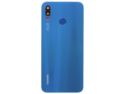 Huawei P20 Lite Cover Batteria + Vetrino Camera + Lettore Impronta Blu ( ECOSTORE)