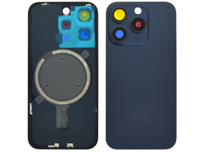 Apple iPhone 15 Pro Cover Batteria Magnetica + Vetrino Camera Blue Titanium (Eco Store) (ECOSTORE)