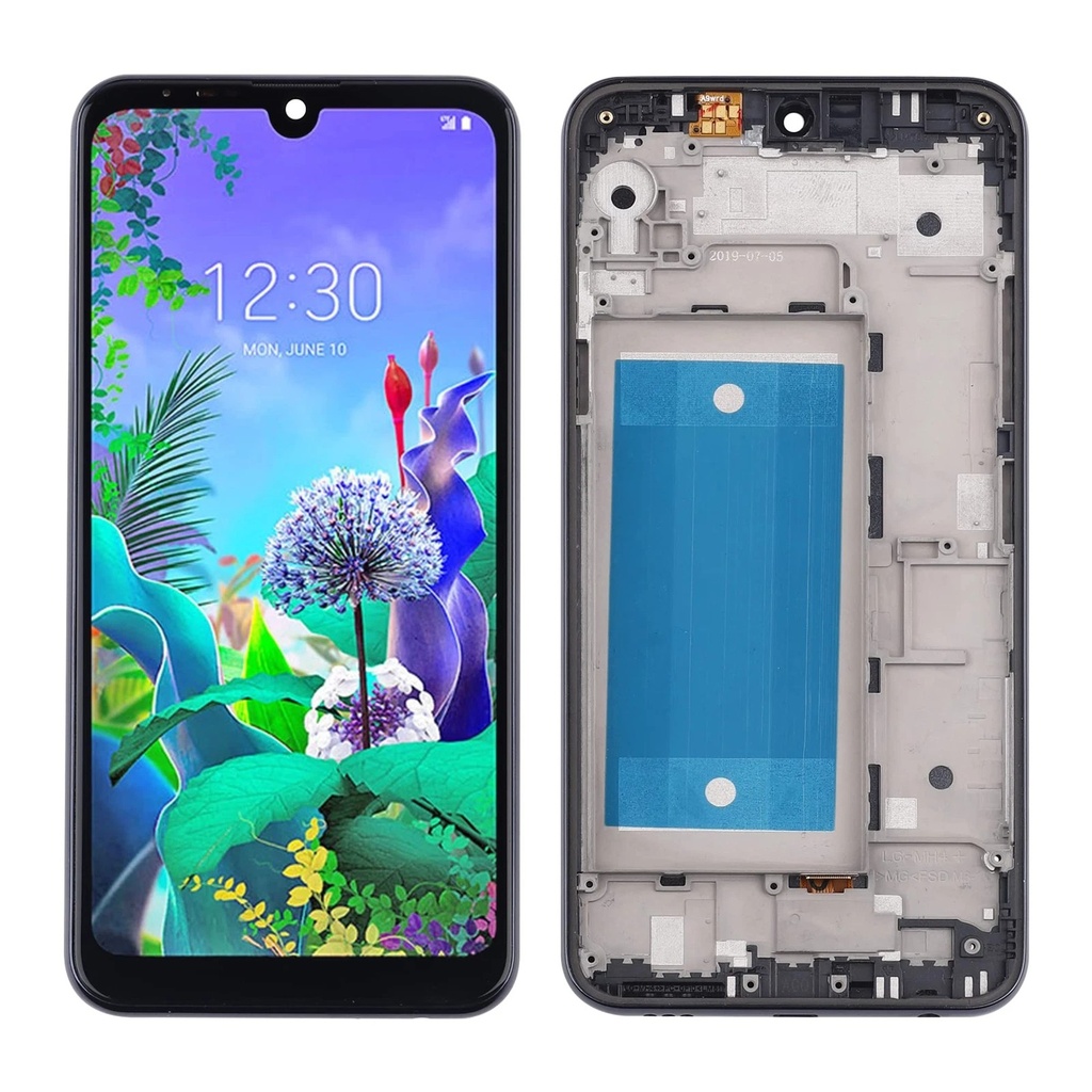 LG Q60 Lcd + Touchscreen + Frame Nero