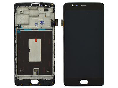 OnePlus ONE PLUS 3 Lcd + Touchscreen + Frame Nero