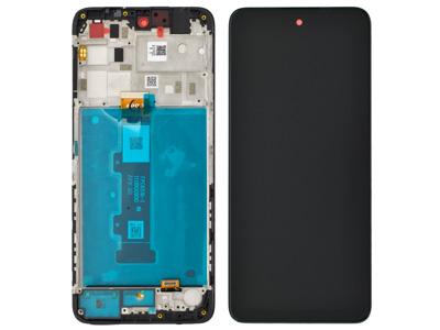 Motorola MOTO G22 Lcd + Touch Screen + Frame + Swich Tasti Laterali Black