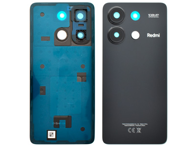 Xiaomi REDMI NOTE 13 4G Cover Batteria + Vetrino Camera + Adesivi Midnight Black (ECOSTORE)