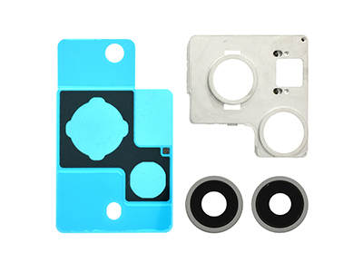 Apple iPhone 13 Cover Camera + Vetrino + Frame + Adesivo Rosa Kit 2 Camere Completo (ECOSTORE)