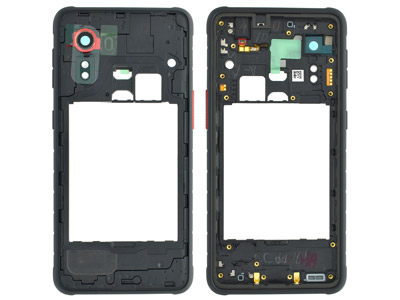 Samsung GALAXY XCOVER 5 Rear Cover + Altoparlante + Tasti Laterali Vetrino Camera Black-(ECO STORE) (ECOSTORE)
