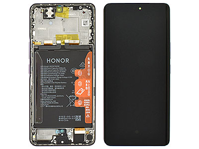 Honor MAGIC 7 LITE Lcd + Touch Screen + Frame + Tasti Laterali Titanium Purple