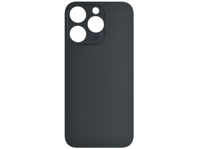 Apple iPhone 14 Pro Vetrino Cover Batteria Nero vers. "BIG HOLE" foro camere più grande dell'originale (ECOSTORE)