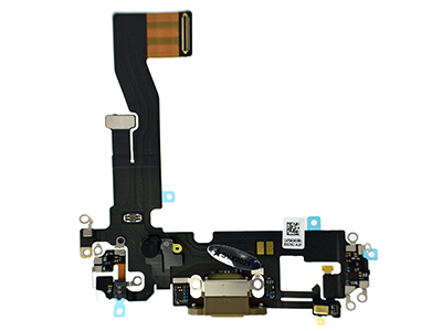 Apple iPhone 12 pro Flat cable + Connettore Ricarica + Microfono Oro No Logo (ECOSTORE)