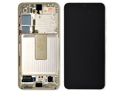 Samsung GALAXY S23 Lcd + Touchscreen + Frame + Tasti Laterali Cream