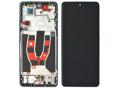 Oppo RENO 10 5G Lcd + Touchscreen + Frame + Tasti Laterali Ice Blue