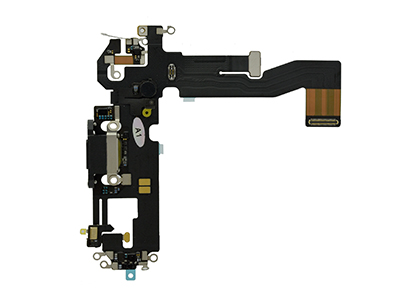 Apple iPhone 12 Flat cable + Connettore Ricarica + Microfono Nero No Logo (ECOSTORE)