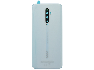 Oppo RENO 2Z Cover Batteria + Vetrino Camera + Adesivi Sky White