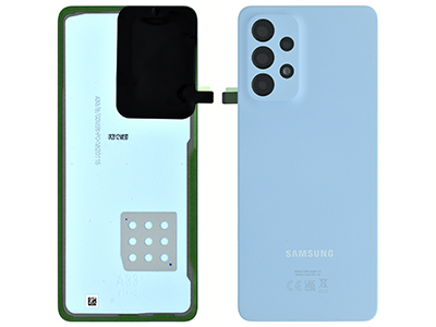 Samsung Galaxy A33 5G Cover Batteria + Vetrino Camera + Adesivi Awesome Blue (ECOSTORE)