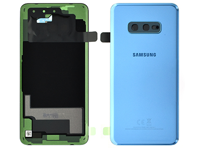 Samsung Galaxy S10E Cover Batteria in vetro + Vetrino Camera Prism Blue