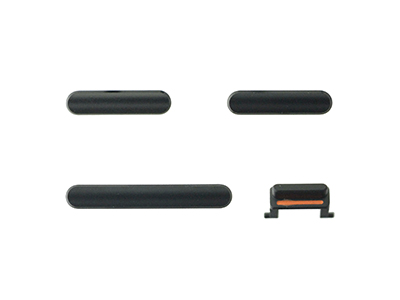 Apple Iphone XR Set 4 Tasti esterni laterali completo Nero