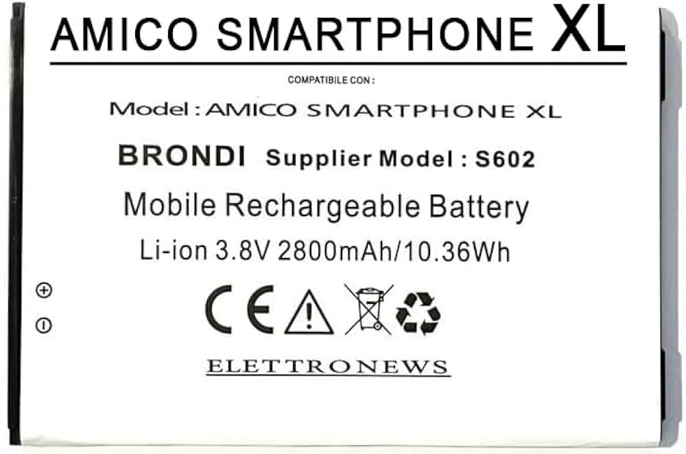 Brondi AMICO SMARTPHONE XL BATTERIA COMPATIBILE (ECOSTORE)