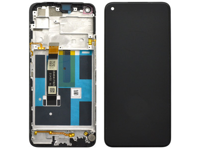 Realme REALME 7 Lcd + Touch Screen + Frame + Swich Tasti Laterali Black