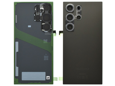 Samsung GALAXY S24 ULTRA Cover Batteria + Vetrino Camera + Adesivi Titanium Black (ECOSTORE)