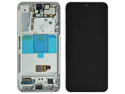 Samsung Galaxy S22 Lcd + Touchscreen + Frame Phantom White